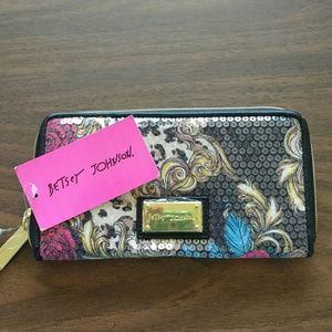 Betsey Johnson sequin wallet